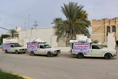 آبگرمکن های اهدایی بانک رفاه کارگران به شهروندان سیل زده بوشهری