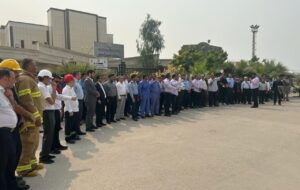 تجمع کارکنان پتروشیمی مروارید در محکومیت جنایات رژیم صهیونیستی