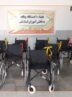 دانش‌آموزان کم‌توان زاهدانی با ویلچر‌های اهدایی بانک سپه به مدرسه رفتند