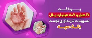 (پرداخت ۱۷ هزارو ۸۰۷ میلیارد ریال تسهیلات فرزندآوری توسط بانک سپه