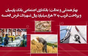 پرداخت قریب به ۱۷ هزار میلیارد ریال تسهیلات قرضالحسنه پرداخت قریب به ۱۷ هزار میلیارد ریال تسهیلات قرضالحسنه