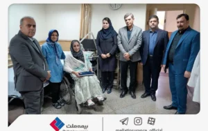 عیادت مدیران بیمه ملت از نماینده سانحهدیده شرکت عیادت مدیران بیمه ملت از نماینده سانحهدیده شرکت